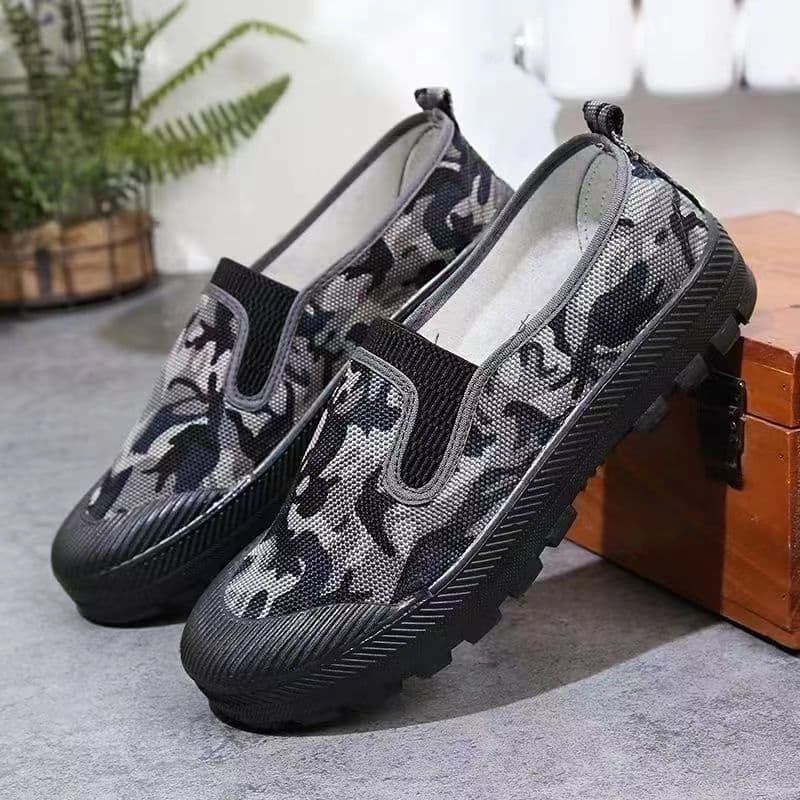 Jiefang shoes men's lightweight round-toe labor protection shoes non-slip wear-resistant breathable low-cut canvas shoes student military training shoes 2