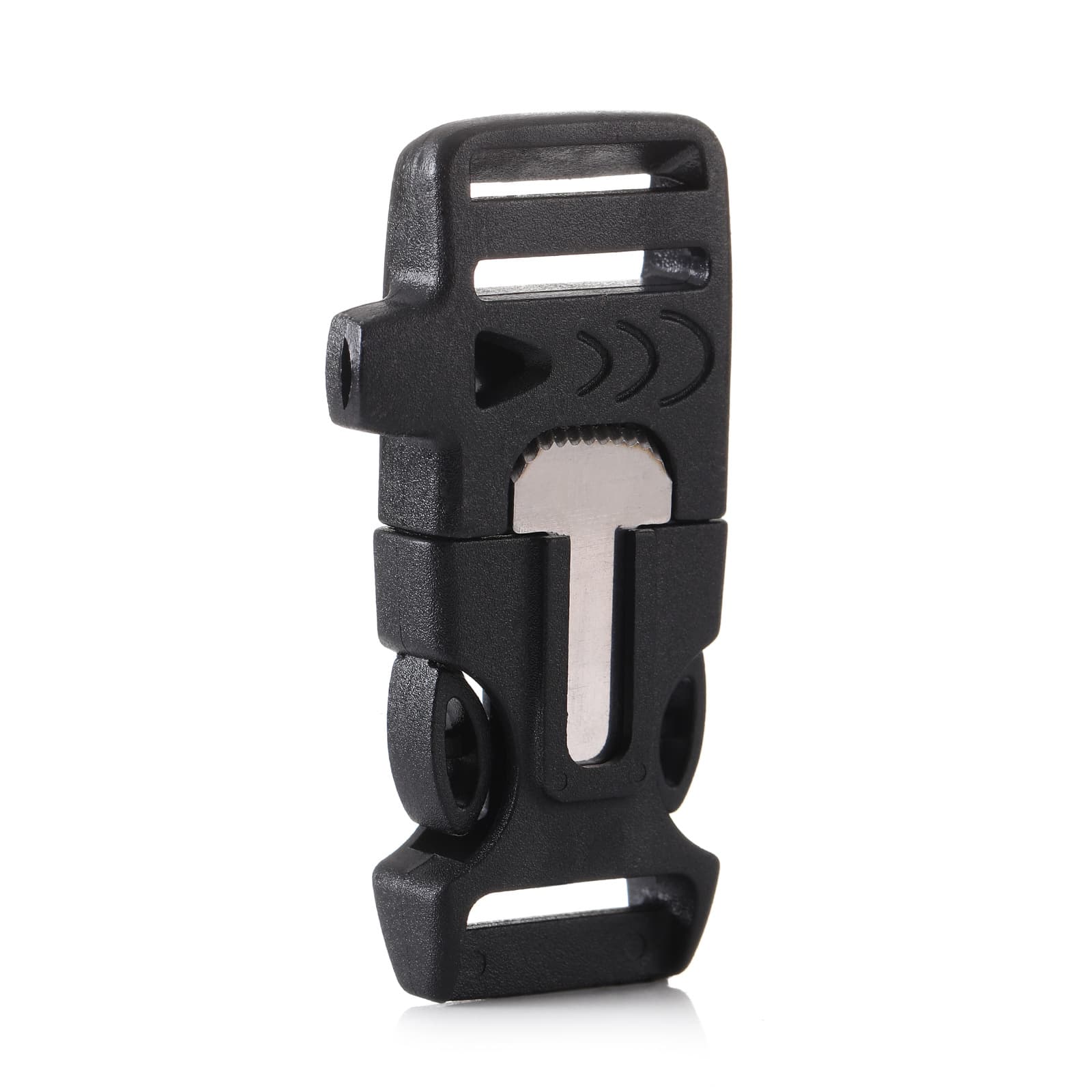 Universal travel tools set with clasp, lighter, whistle, woven plastic bracelet 3
