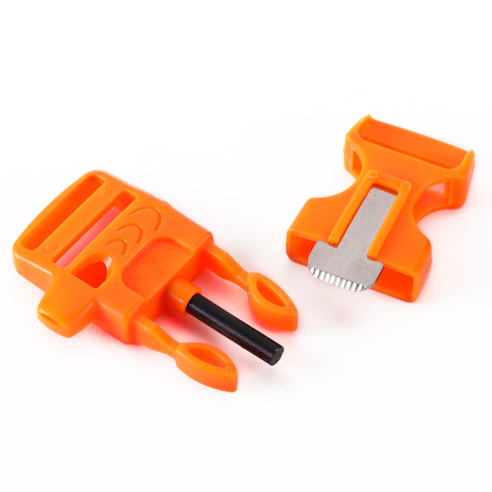 Universal travel tools set with clasp, lighter, whistle, woven plastic bracelet 4