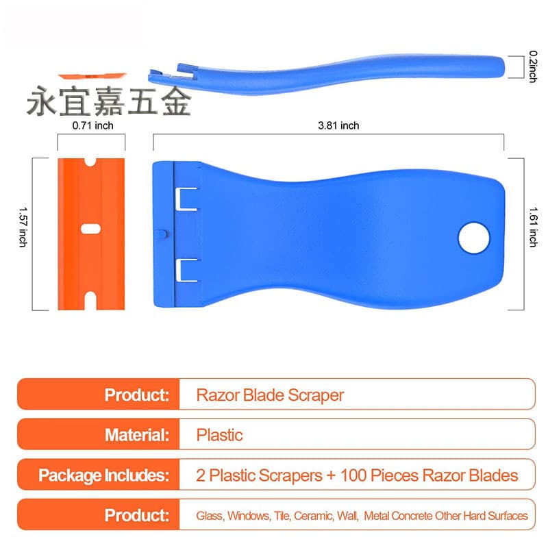 Cross-border hot car film tool glue removal and detergent scraper single-head color change film plastic does not damage paint surface cleaning scraper 4