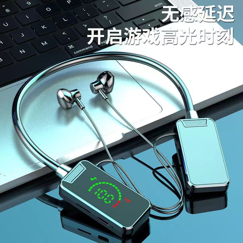 The new hanging neck Bluetooth headset sports K song super long standby large number revealed card cross -border e -commerce explosion 4