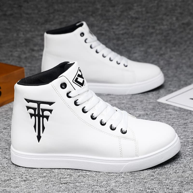 Men's non-slip small autumn white sneakers, suitable for spring and autumn, plus size 3