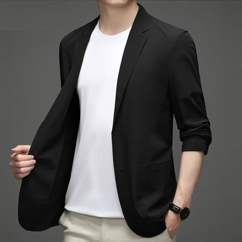 Trend men's autumn universal casual suit, Korean style, loose fit, retro Hong Kong 80s–90s style 2
