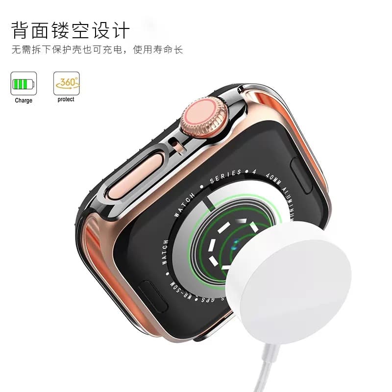 Suitable for Apple iwatchs10 watch case with diamond hollow s8 double row diamond watch case watches9 watch protective case 4