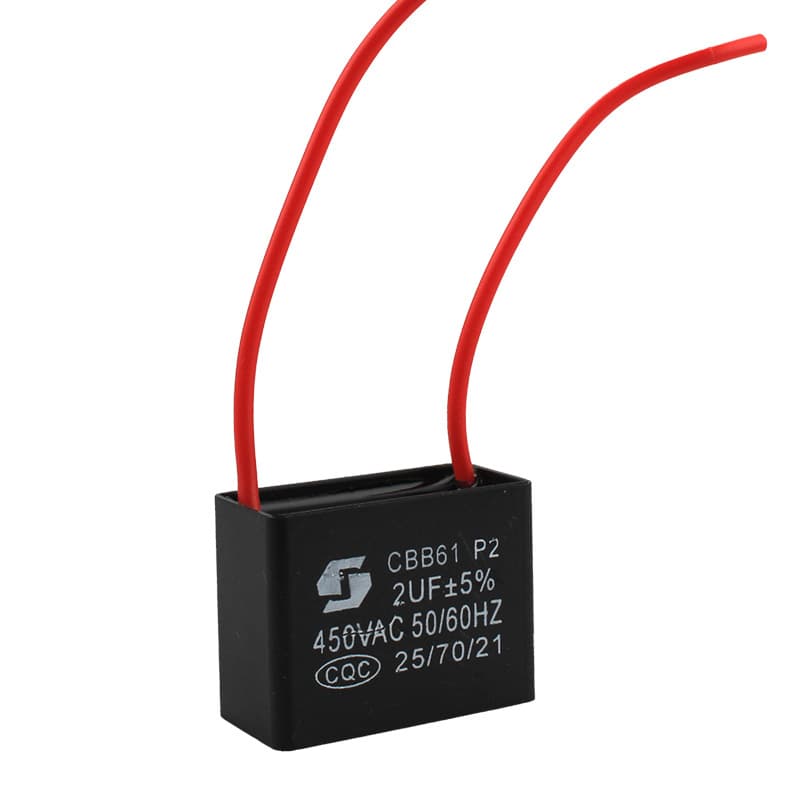 CBB61 fan startup capacitor 1.2/1.5/1.8/2/2.5/3/4/5/6/7UF Fan Fan Fan range hood 450V 5