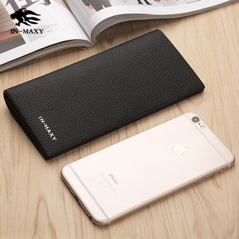 (Cross-border trading), polyurethane long ultra thin wallet, universal card holder 3