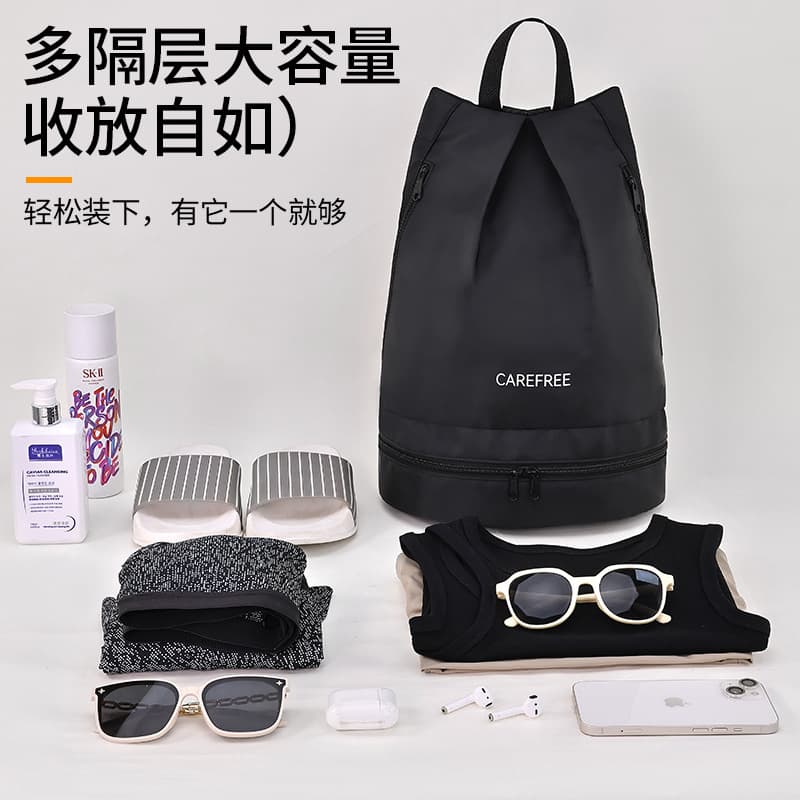 Beach sports equipment wet and dry separation for gym for swimming, organizer bag, shoulder bag, waterproof bag, swimwear, backpack 2
