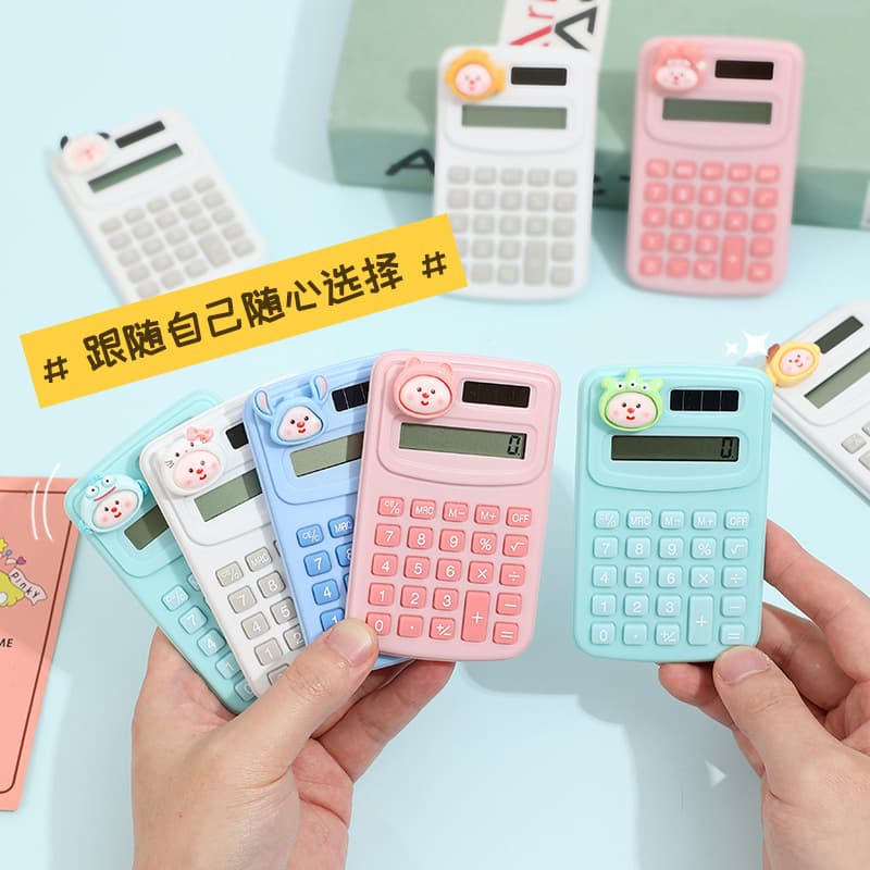 Cartoon calculator mini creative portable student high -value small computer learning stationery supplies T 2