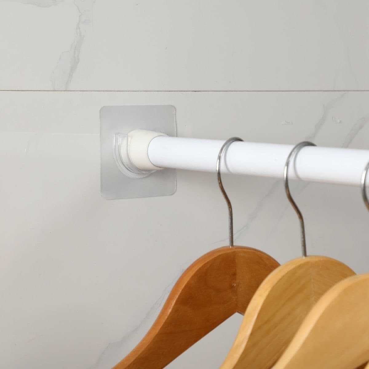 No hole-free telescopic rod support for household bathroom and kitchen doors and curtains cross rods without marks and strong hook fixing accessories 3