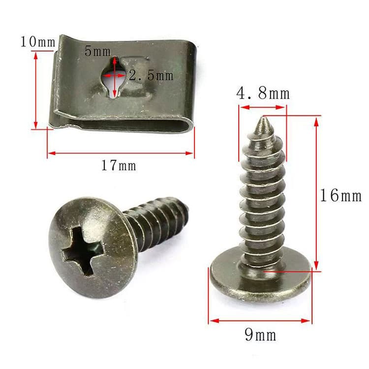 Car screw base U-shaped gasket car modified interior fender bumper screw base accessories wholesale
