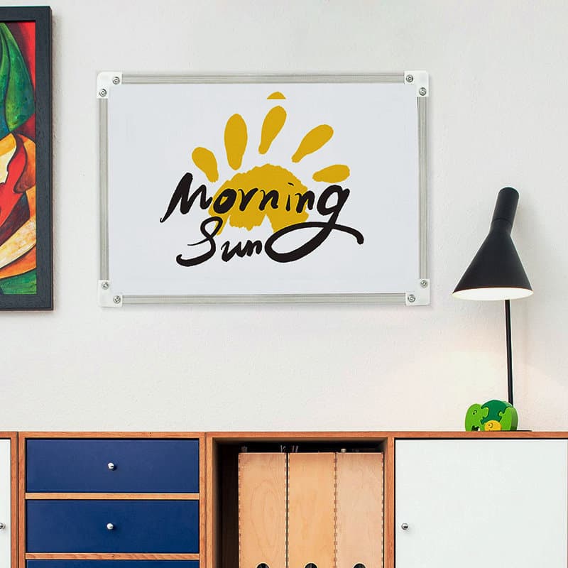 Double-sided aluminum frame small whiteboard children's painting magnetic erasable whiteboard teaching office writing board home message board 2
