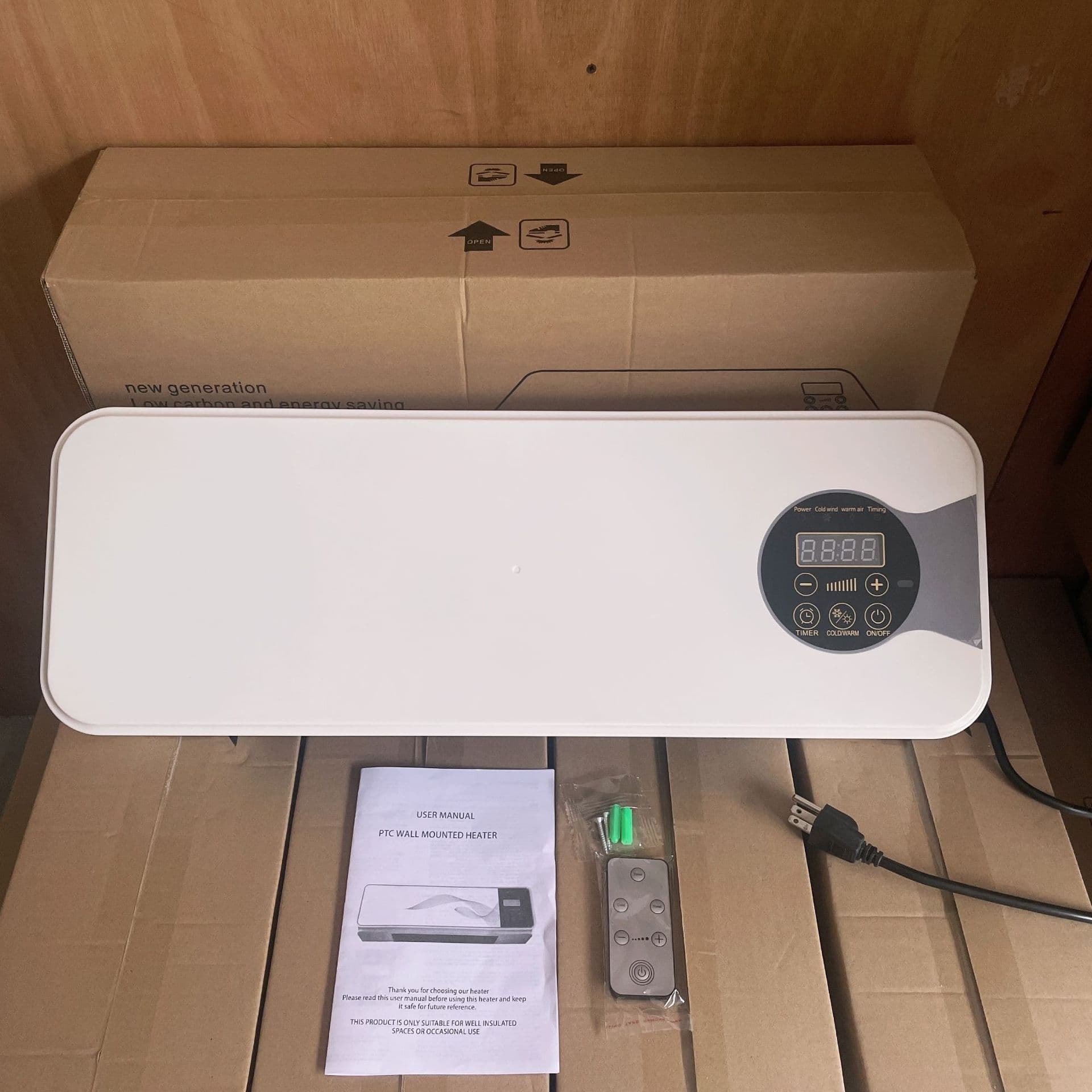 Cross-border export of heating and cooling dual-use heater household small electric fan heater wall-mounted source factory wholesale 2