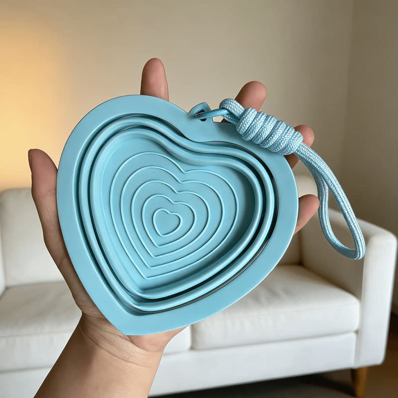 Pet silicone folding bowl Portable outdoor travel folding bowl dog bowl, cats, cats and dogs drink water bowl pet food pot 2