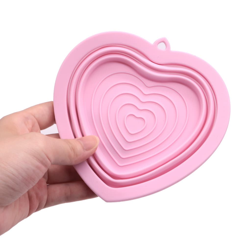 Pet silicone folding bowl Portable outdoor travel folding bowl dog bowl, cats, cats and dogs drink water bowl pet food pot 4