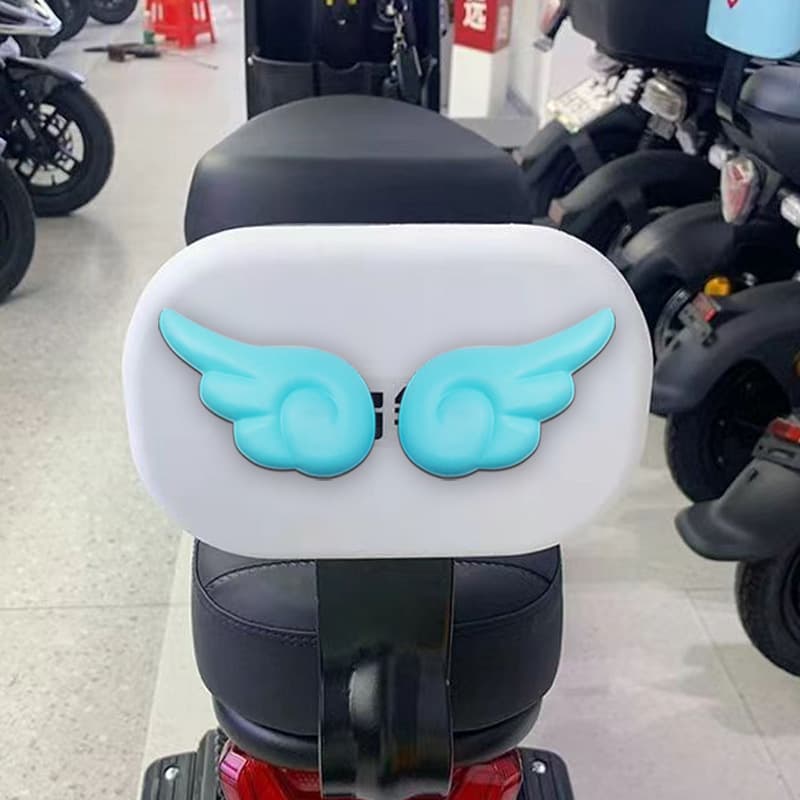 Electric car, decorations, angel wings, helmet with accessories 4