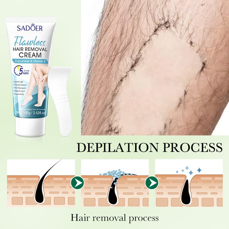 (Cross-border trading), hair removal cream, silky aloe vera gel, English 4