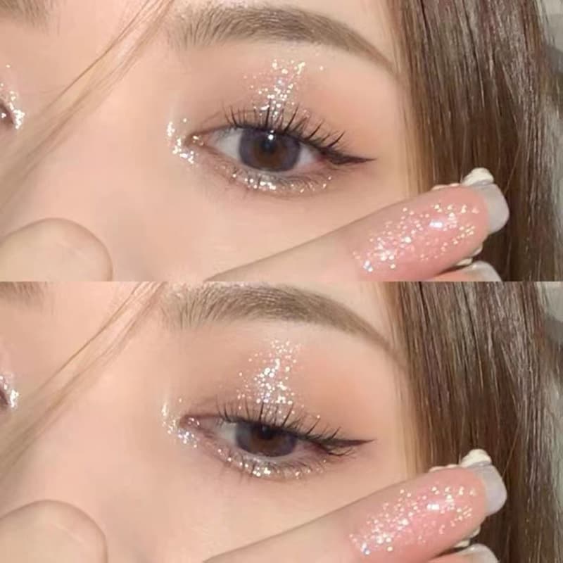 Blinking a tear liquid eye shadow sequins super shiny crystal glitter pink pearlescent pen highlight brightening liquid fine flash 3