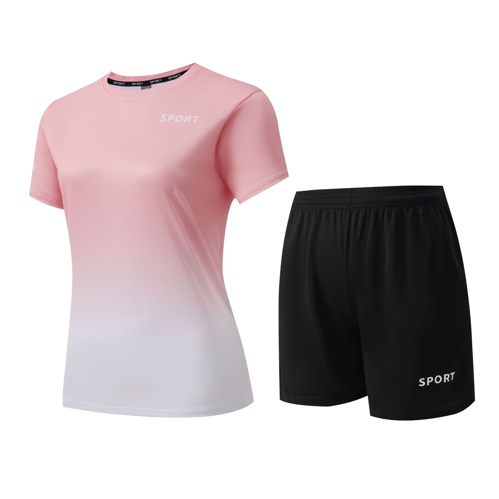 (Cross-border trading), body-friendly quick dry sports suit for gym, silk T-shirt for yoga, for running, loose fit, with short sleeve 5