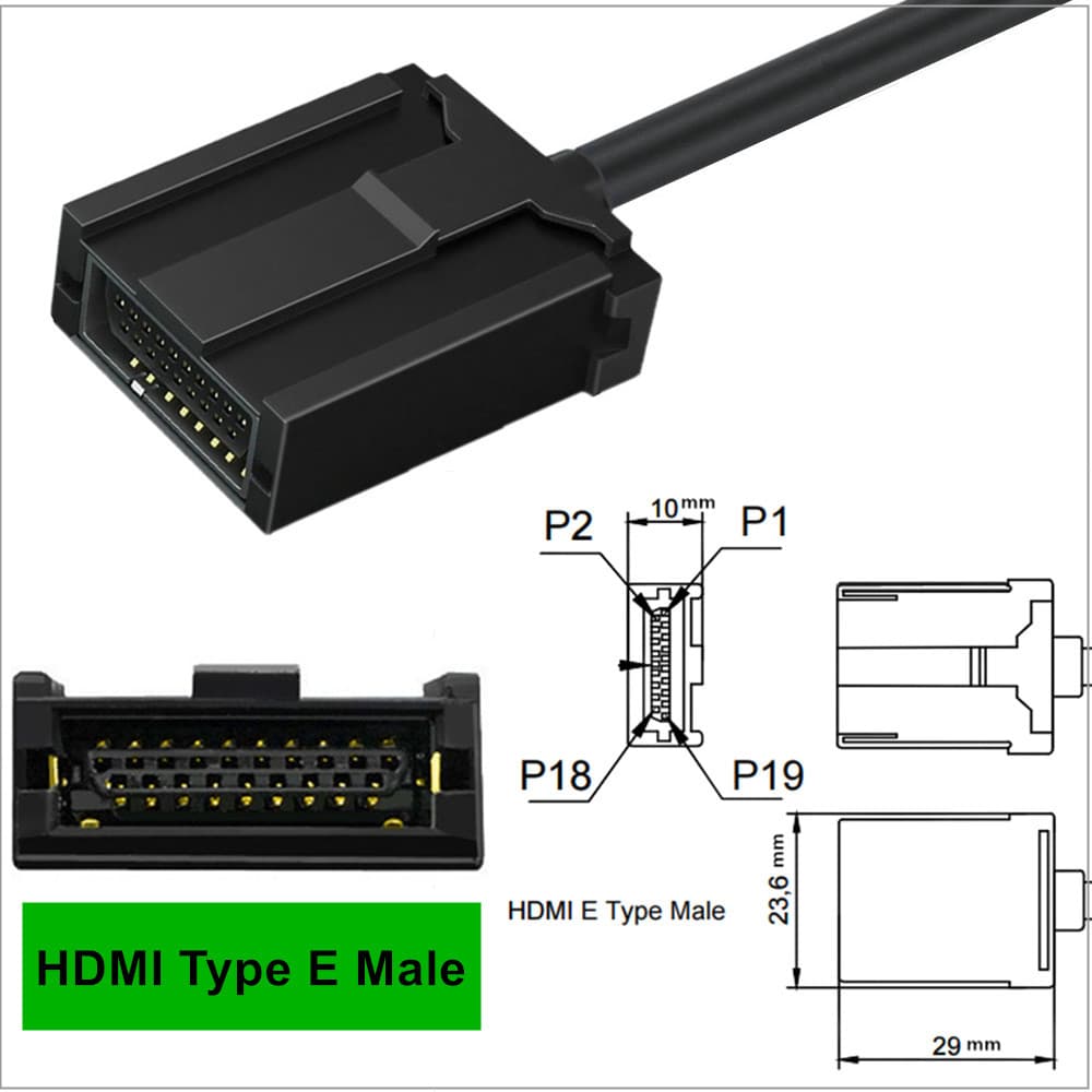 HDMI TYPE E father -in -law extended audio and video transmission used in automotive entertainment systems 2