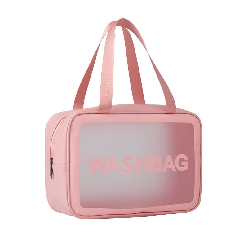 Polyurethane waterproof handheld capacious cosmetic bag, matte travel bag, storage bag for swimming, increased thickness 5