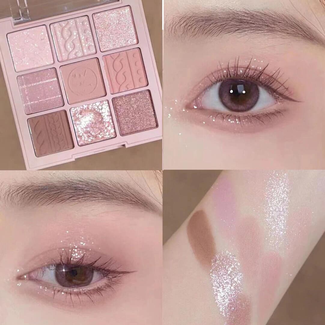 MUGE LEEN Acrylic eyeshadow palette, matte makeup primer, earth tones 3