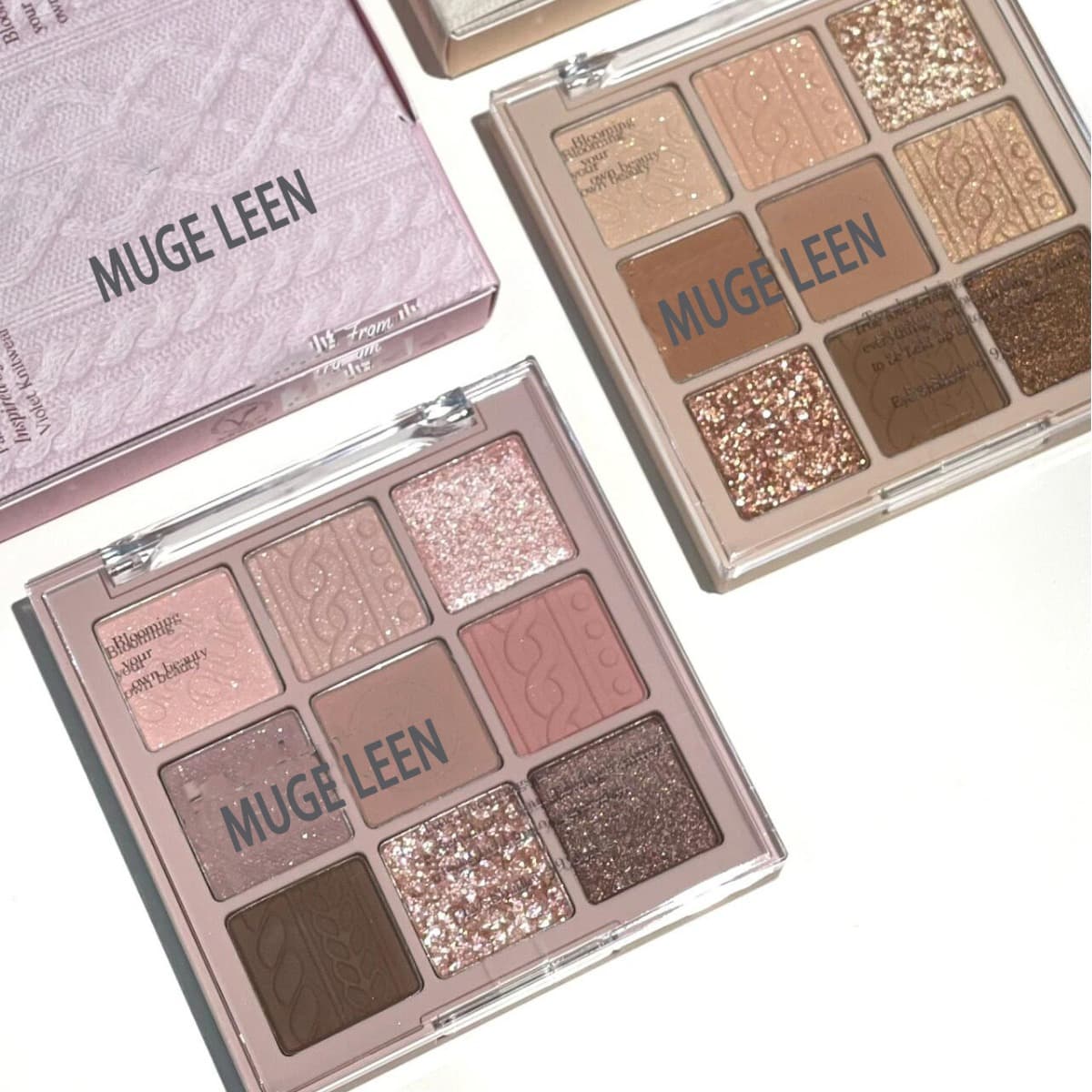 MUGE LEEN Acrylic eyeshadow palette, matte makeup primer, earth tones 5