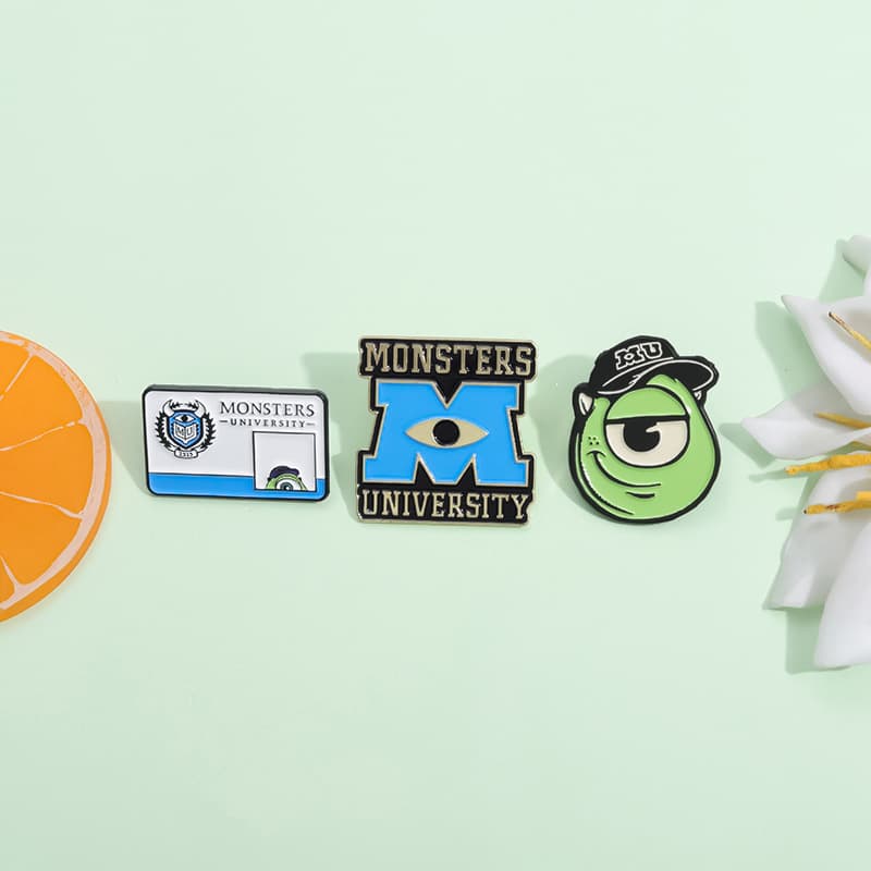 Design cartoon high-end brooch, cards with letters, English letters, for identity card, clips included 3