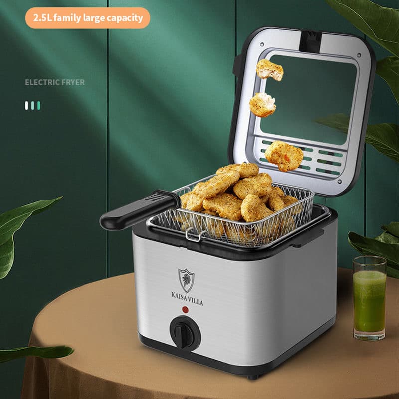 Electric fryer household multi-function electric fryer large capacity dormitory air fryer cross-border stainless steel electric fryer 4
