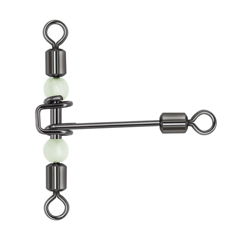 T-shape Cross-line Rolling Swivel Pearl Beads Fishing tackle 5