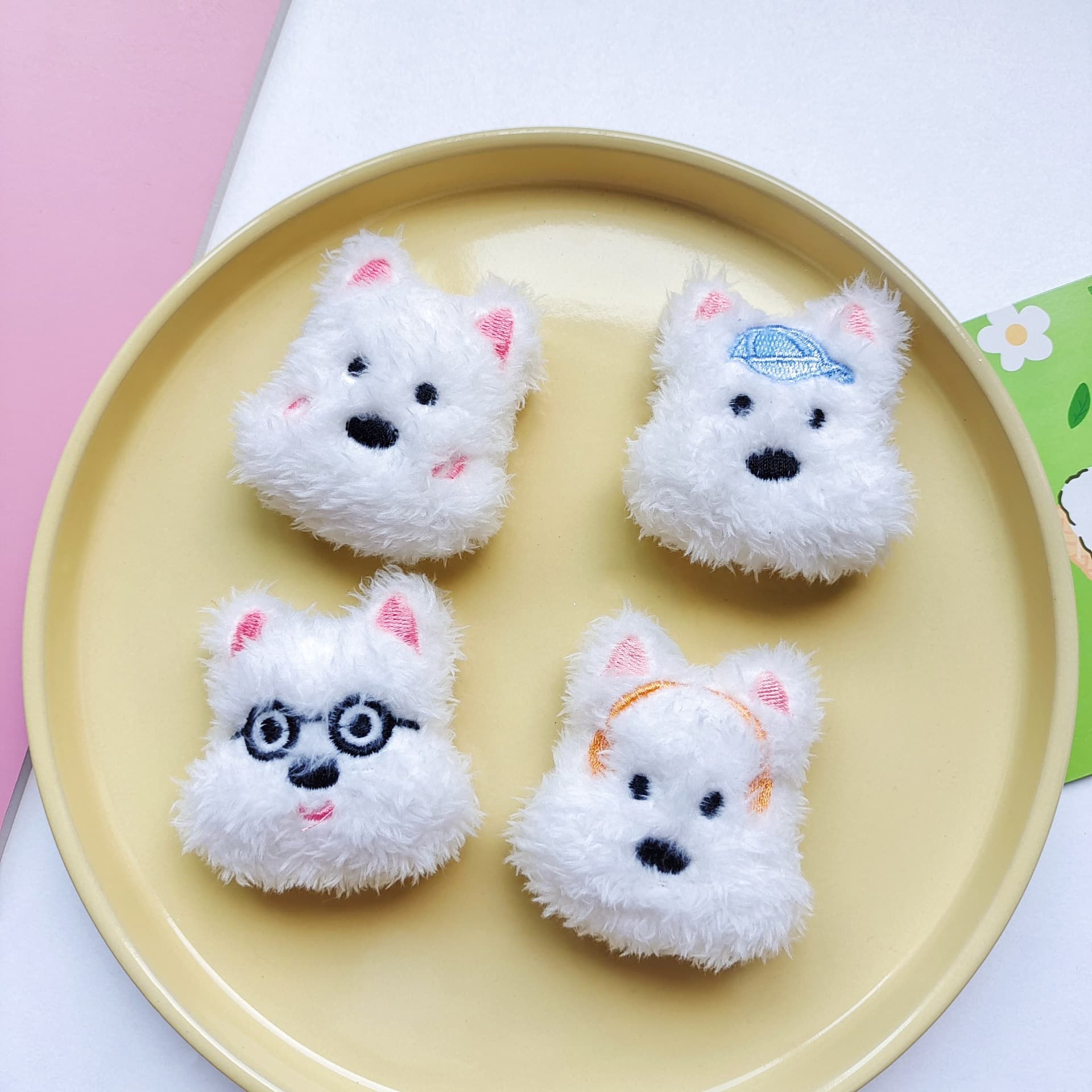 Cartoon plush cute doll, brooch, hair accessory, phone case with accessories, internet celebrity 3