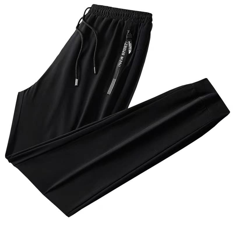 Men's summer thin silk quick dry trousers, plus size 5