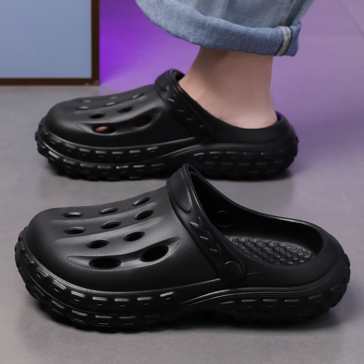 Jialiya Outdoor Croc Shoes Men's 2025 New Summer Outerwear Beach Beach Anti-Slip Slippers for Men 4