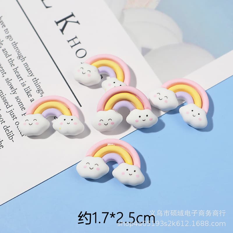 Rainbow cream phone case, hair accessory handmade, accessories, DIY 3