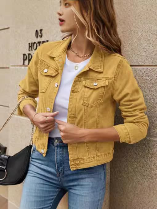 (Cross-border trading), fashionable trend short denim jacket, European style