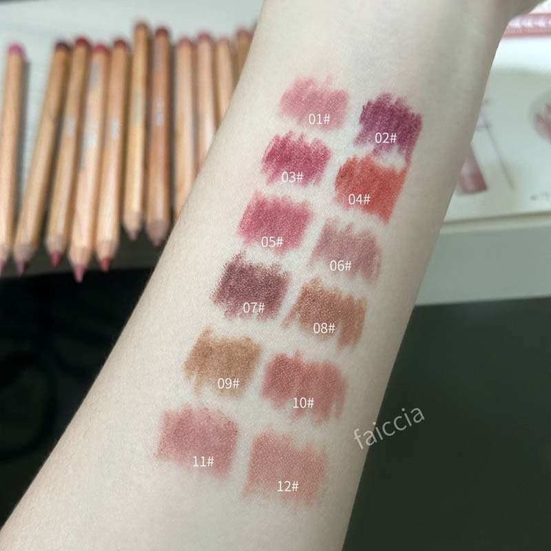 FAICCIA Matte waterproof lip pencil, lipstick, contouring, long-term effect 3