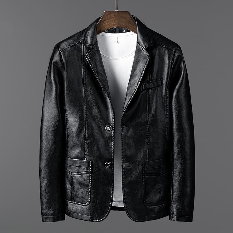 Demi-season polyurethane suit, trend casual men's jacket, Korean style 4