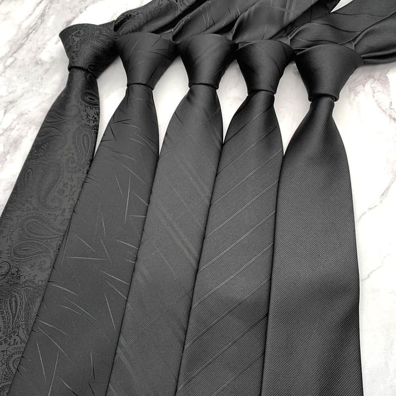 Black tie men's workplace salesperson official work installed business tie high -quality hand -width 8cm width 8cm