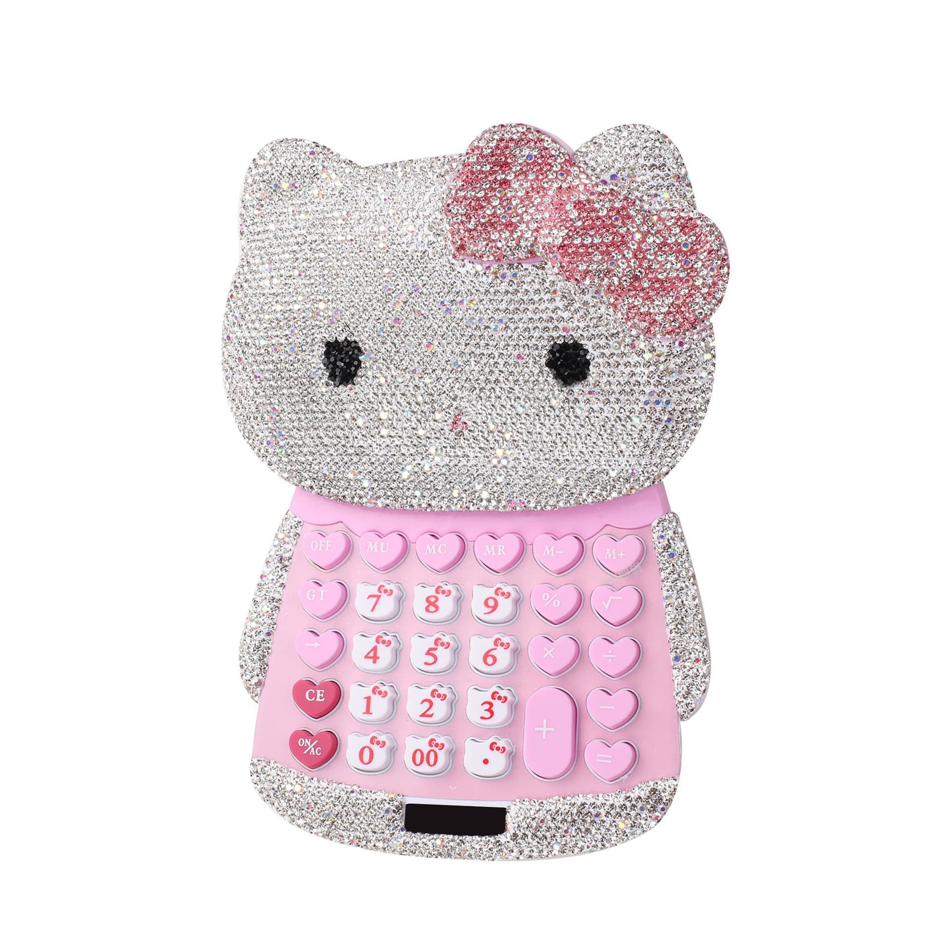 Small portable high -value KT cat calculator girl cute cat push -cover financial office 12 -bit computer 3