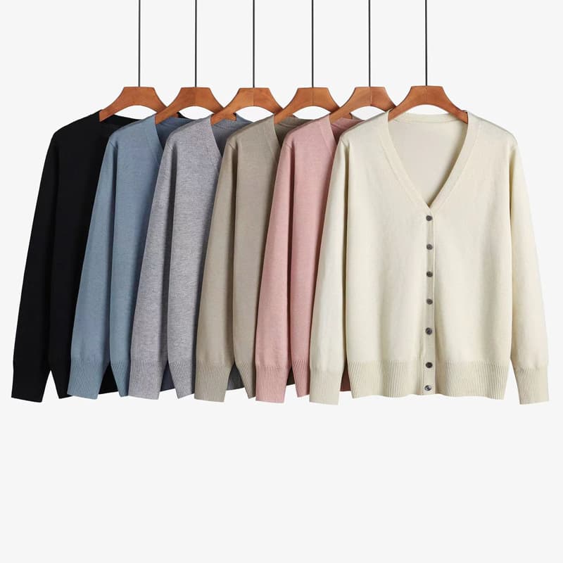 (Cross-border trading), demi-season knitted sweater, long-sleeve, cardigan, shirt, jacket, V-neckline, oversize 2