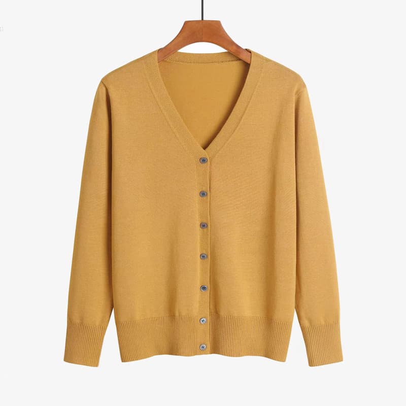 (Cross-border trading), demi-season knitted sweater, long-sleeve, cardigan, shirt, jacket, V-neckline, oversize 3