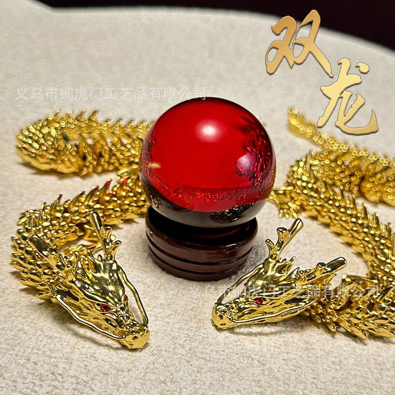 3D Activity Dragon China Three -Claw Five Claw God Golden Dragon Swing Anti -Bolly Zodiac copper dragon crafts activity Dragon decoration 4