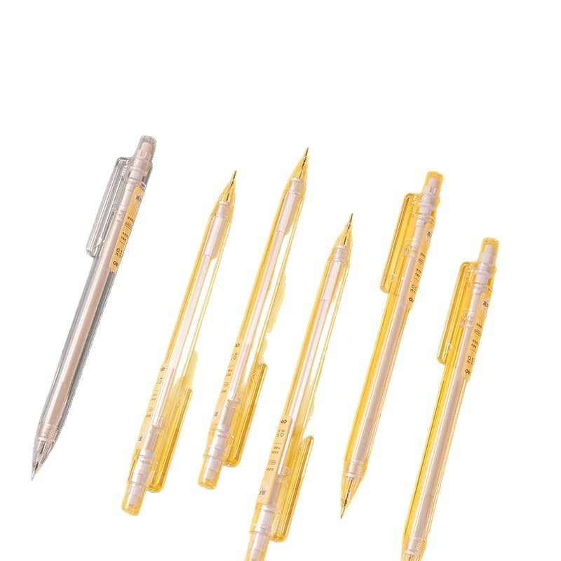 Deli simple 0.7 automatic pencil unprintable style mechanical pencil student 0.5 press pencil no need to sharpen pencil lead 5