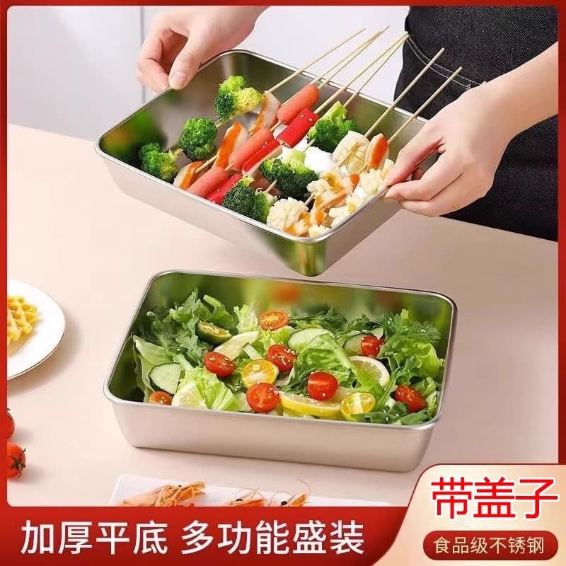 (Wholesale), warm square storage box stainless steel, mini box, container, lunch box 3