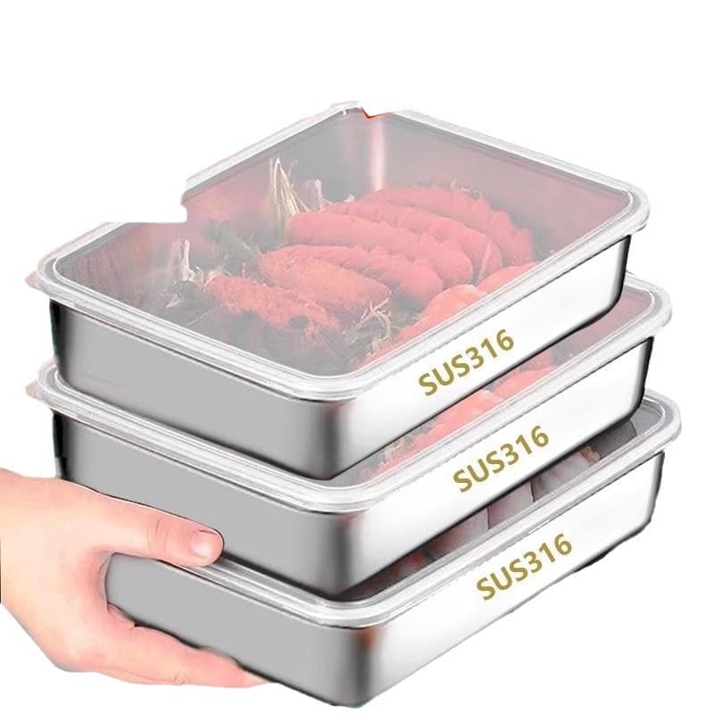 (Wholesale), warm square storage box stainless steel, mini box, container, lunch box 5
