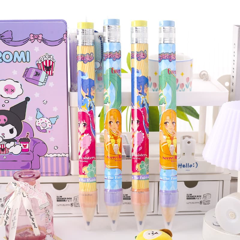 Cartoon cute pencil, eraser for students 3