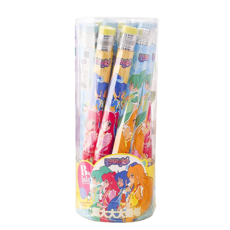 Cartoon cute pencil, eraser for students 5