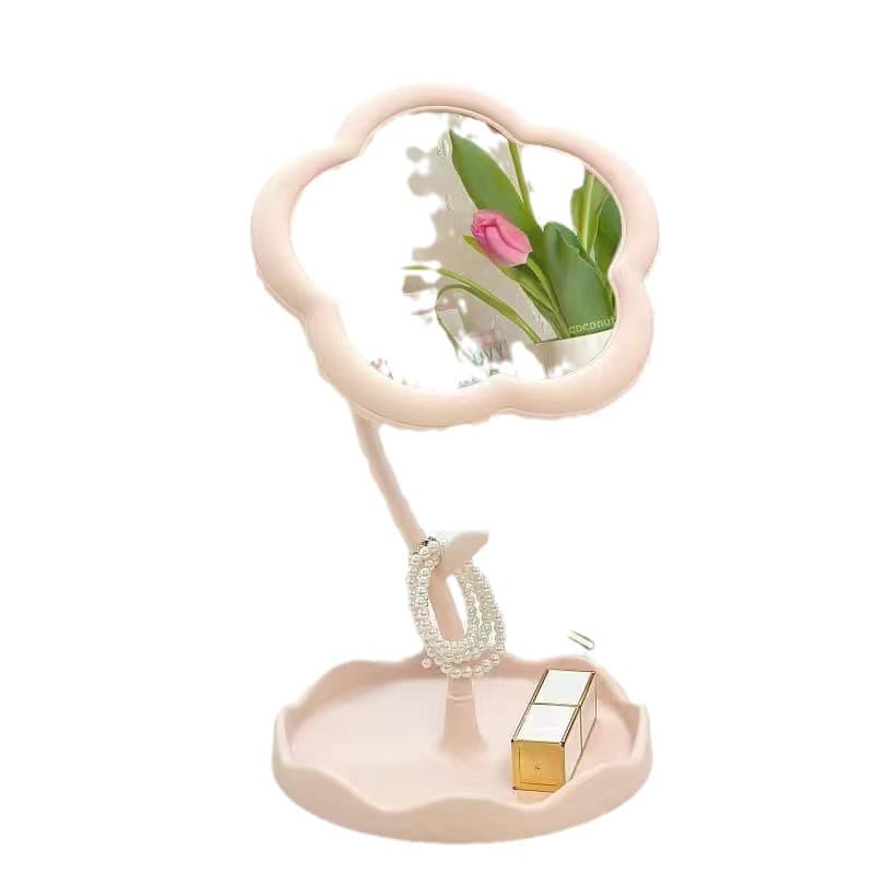 Flower mirror makeup mirror desktop student dormitory desktop dressing table beauty mirror girl ins style 5