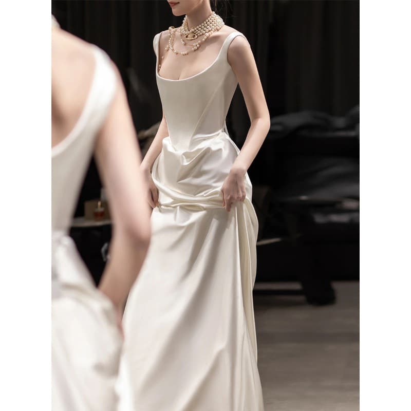Saton light wedding banquet dress ALICE, the same delivery Zhao Lusi "Queen Mother" high -end bride 4