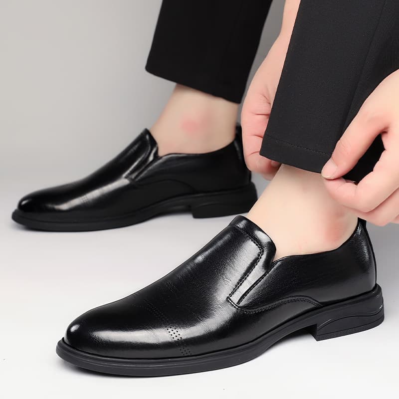 Shoes, suit, spring casual footwear, low leather slip-ons pointed-toe 3