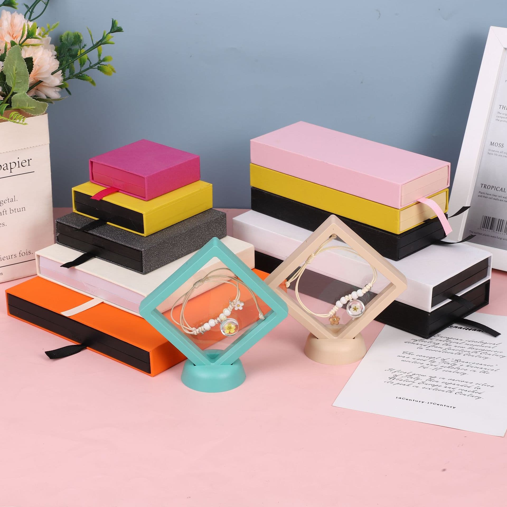 Storage system, storage box, transparent stand, necklace and earrings, accessory, pack, jewelry, (Physicals), Birthday gift 2